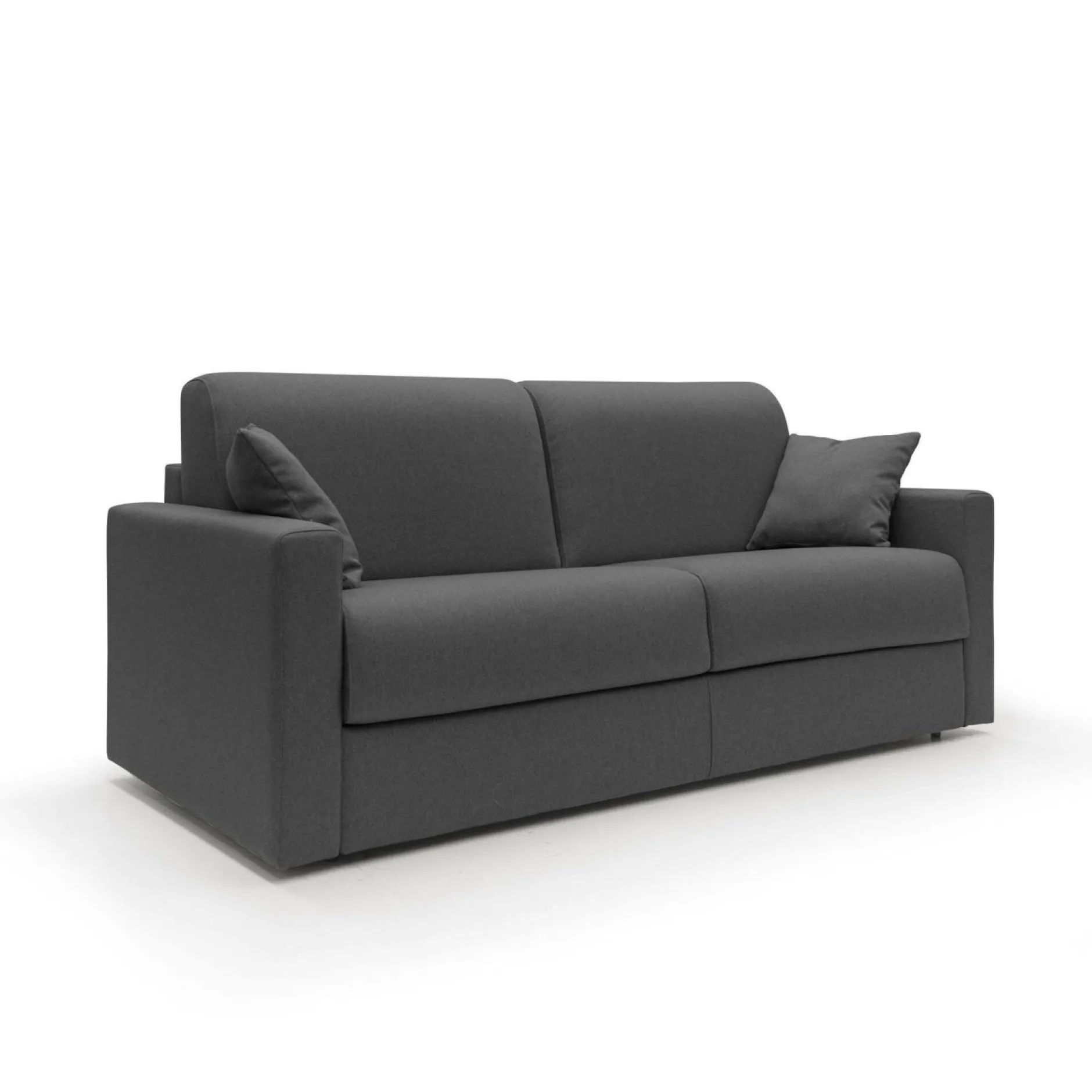 Canapés Droits>Camif Canapé convertible tissu déhoussable Aubin - - Grand 3 places Anthracite