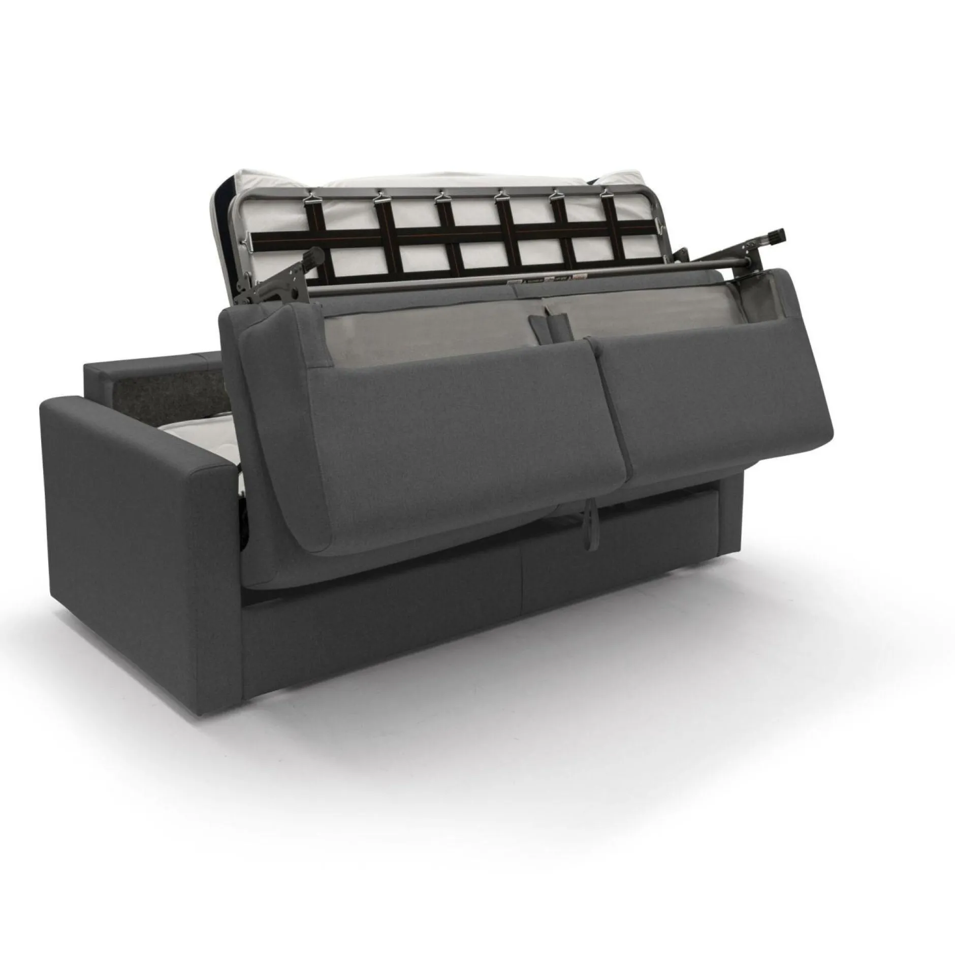 Canapés Droits>Camif Canapé convertible tissu déhoussable Aubin - - Grand 3 places Anthracite