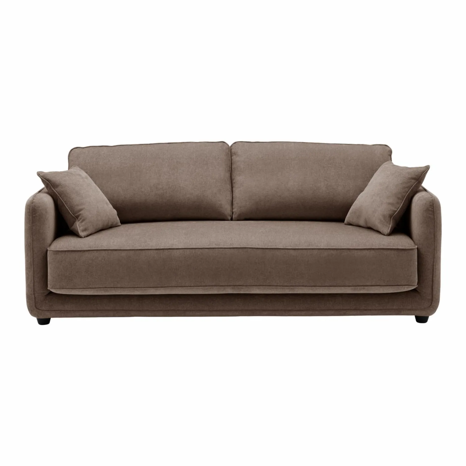 Canapés Droits>Camif Canapé convertible tissu Paxi - Taupe