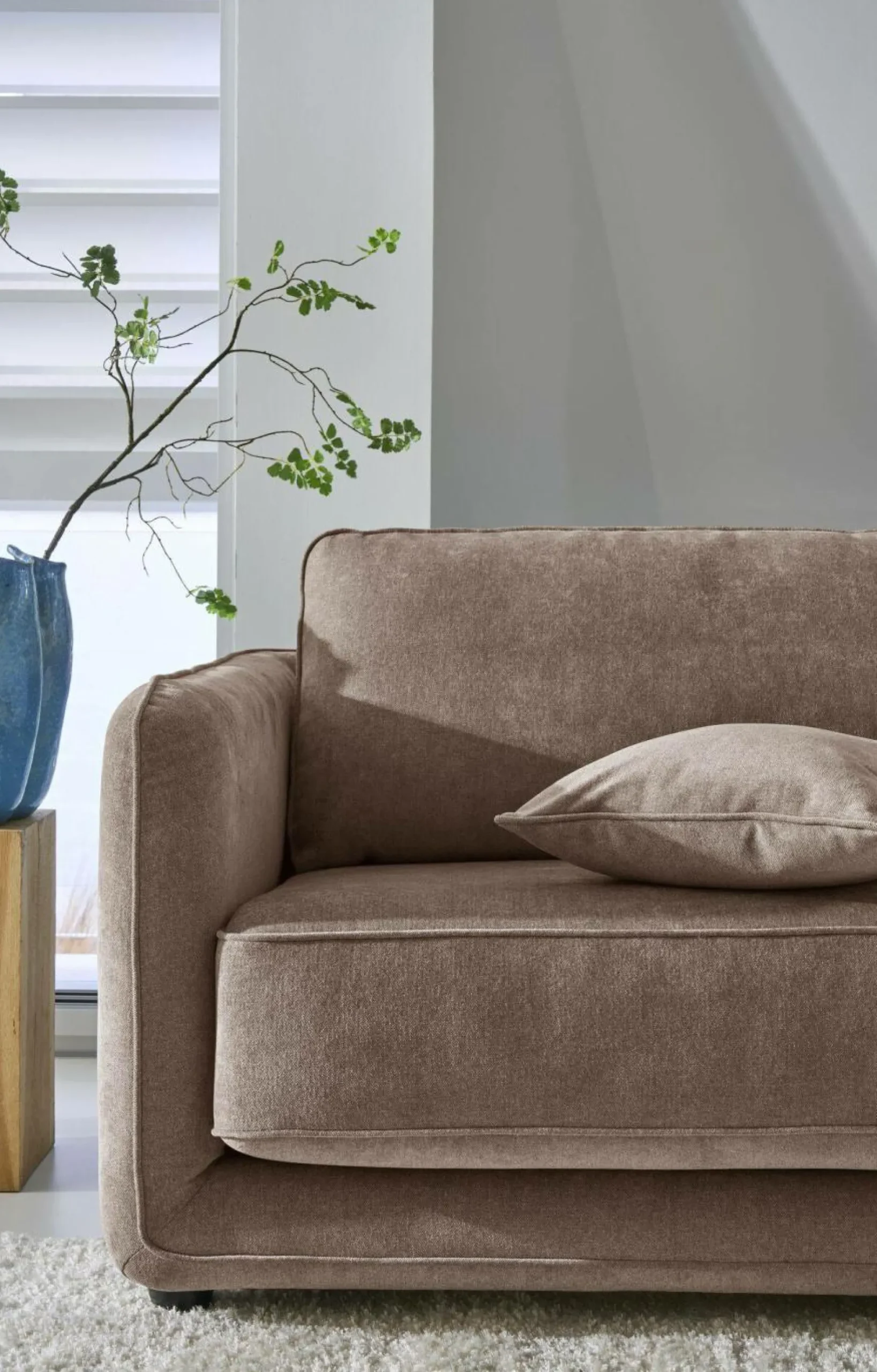 Canapés Droits>Camif Canapé convertible tissu Paxi - Taupe