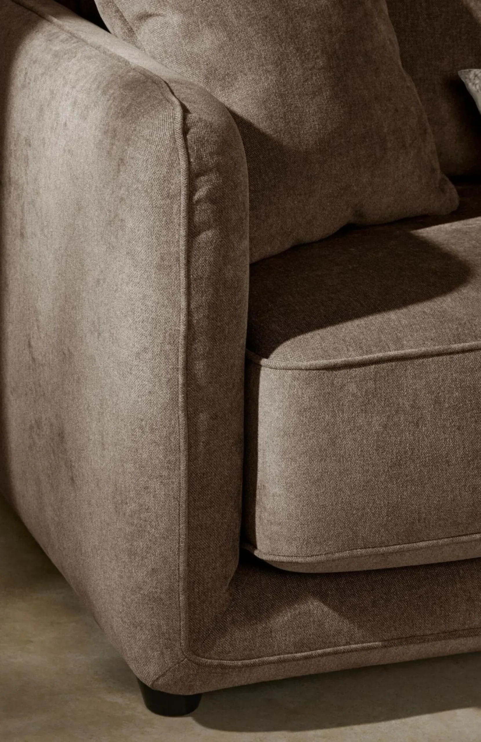 Canapés Droits>Camif Canapé convertible tissu Paxi - Taupe