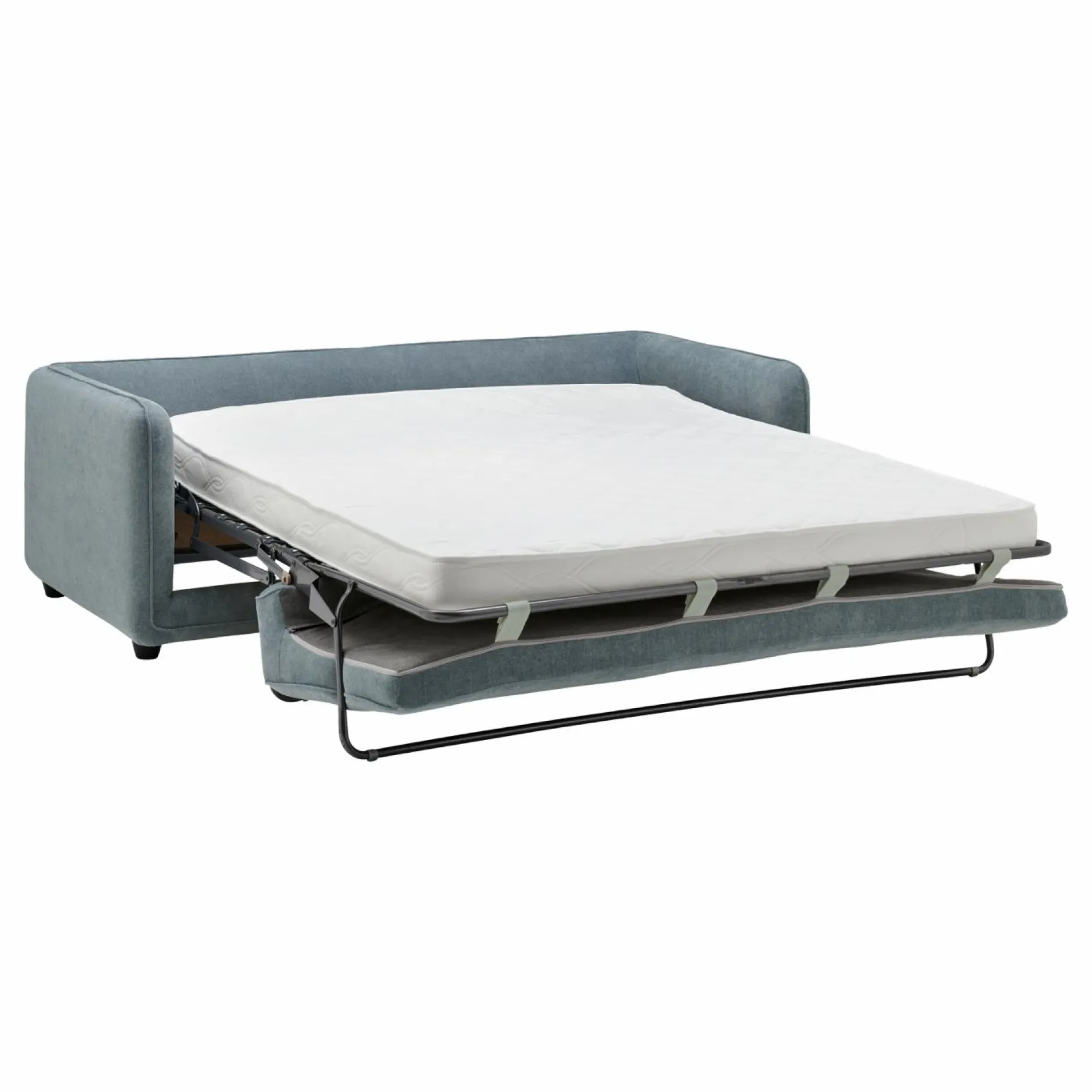 Canapés Droits>Camif Canapé convertible tissu Paxi - Bleu Clair