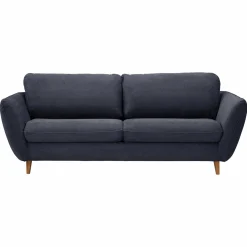 Canapés Droits></noscript>Camif Canapé convertible tissu Persson - Bleu Marine