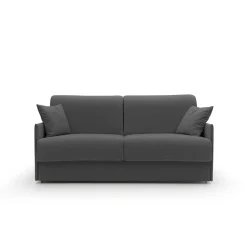 Canapés Droits></noscript>Camif Canapé convertible tissu recyclé déhoussable Arthur - - Grand 2 places Anthracite