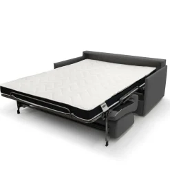 Canapés Droits></noscript>Camif Canapé convertible tissu recyclé déhoussable Arthur - - Grand 2 places Anthracite