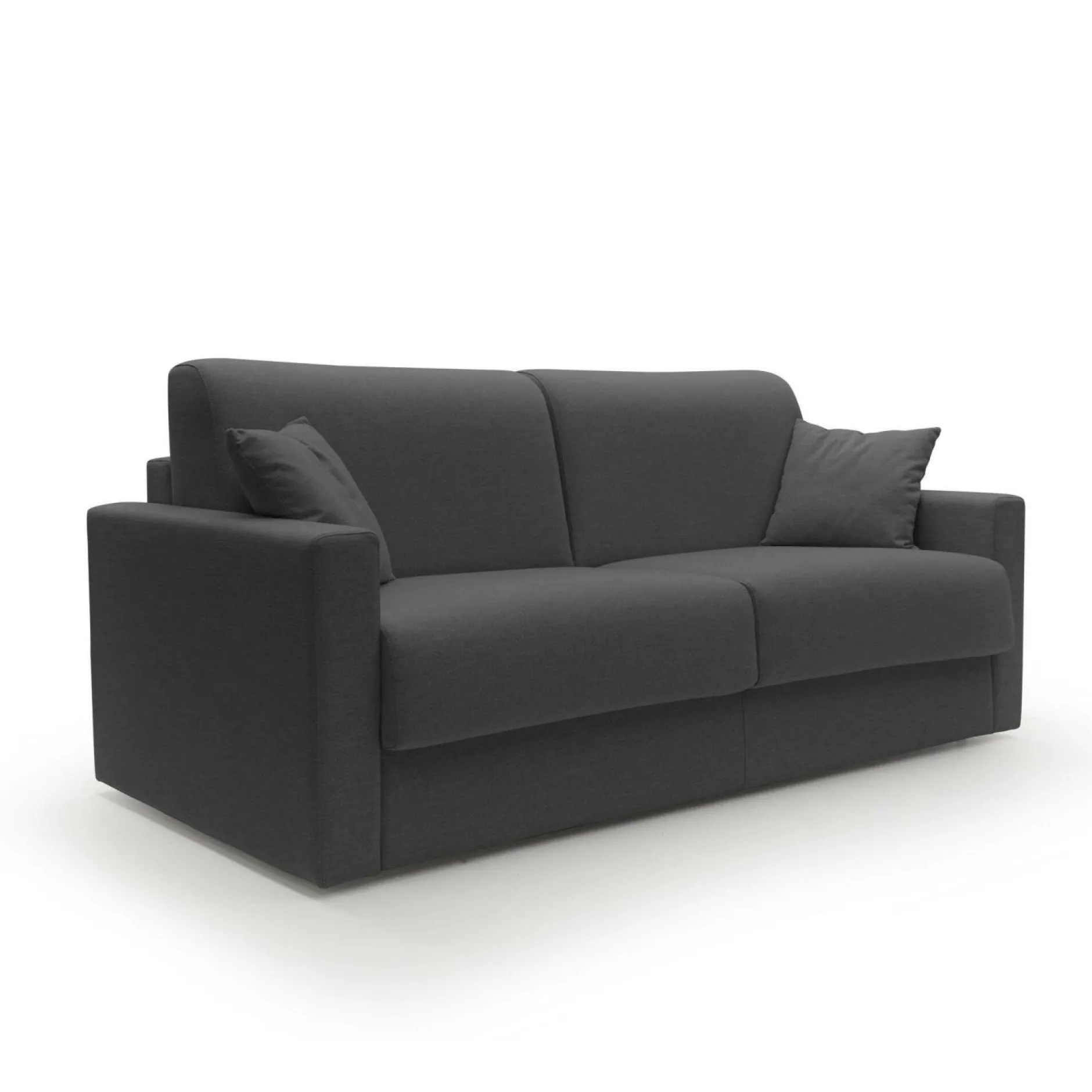 Canapés Droits>Camif Canapé convertible tissu recyclé déhoussable Aubin - - Grand 2 places Anthracite