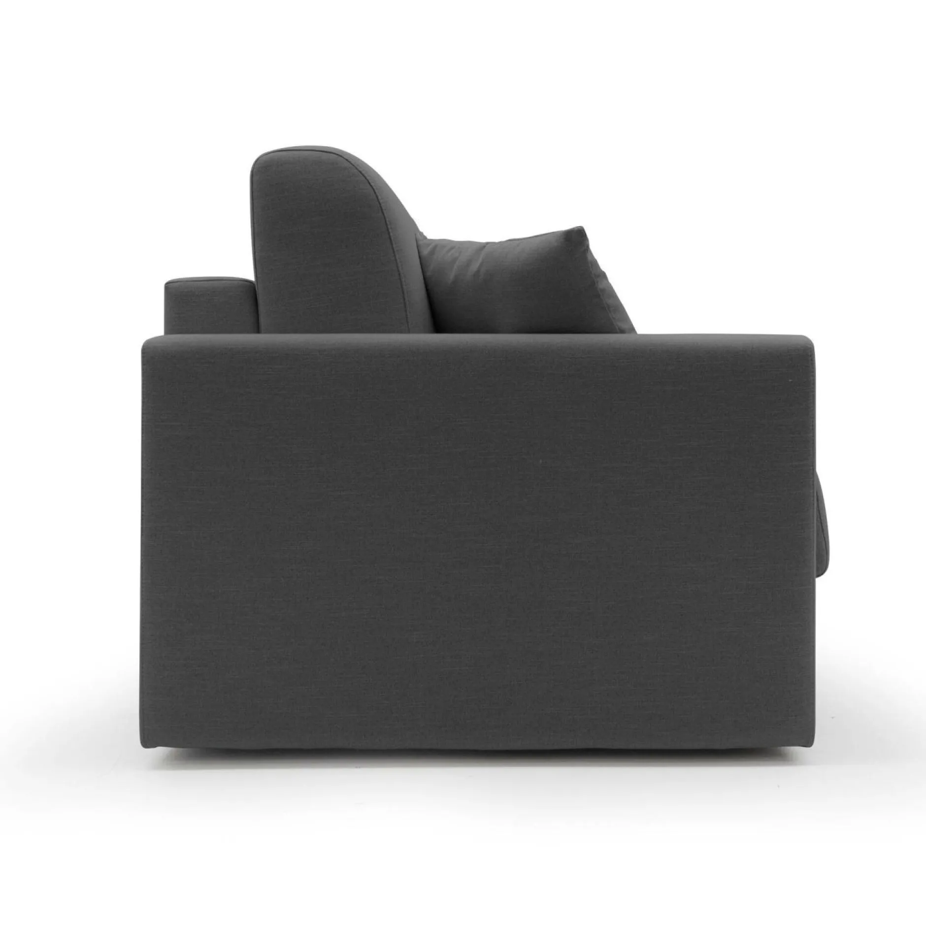 Canapés Droits>Camif Canapé convertible tissu recyclé déhoussable Aubin - - Grand 2 places Anthracite