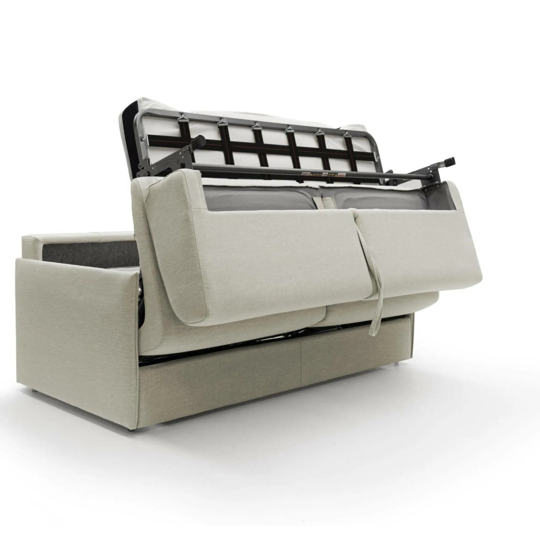 Canapés Droits>Camif Canapé convertible tissu recyclé déhoussable Arthur - - 3 places Lin