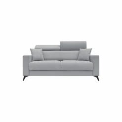 Canapés Droits>Camif Canapé convertible tissu recyclé déhoussable Alden - - Grand 3 places Gris Clair
