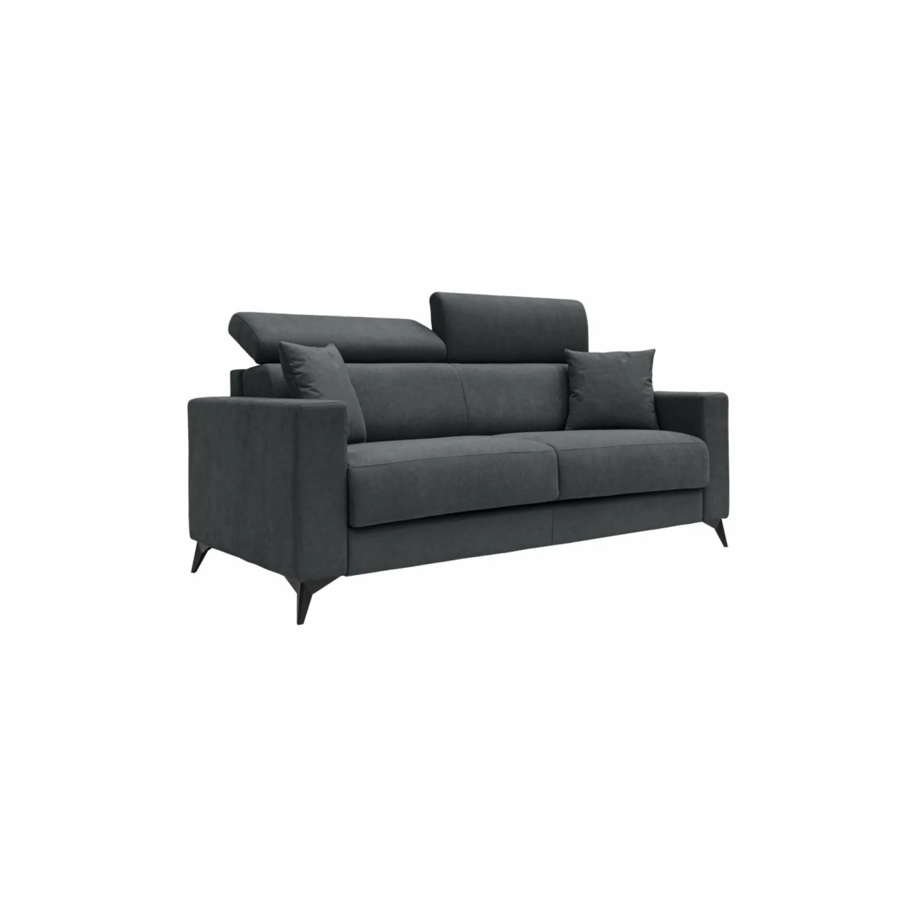 Canapés Droits>Camif Canapé convertible tissu recyclé déhoussable Alden - - Grand 3 places Anthracite