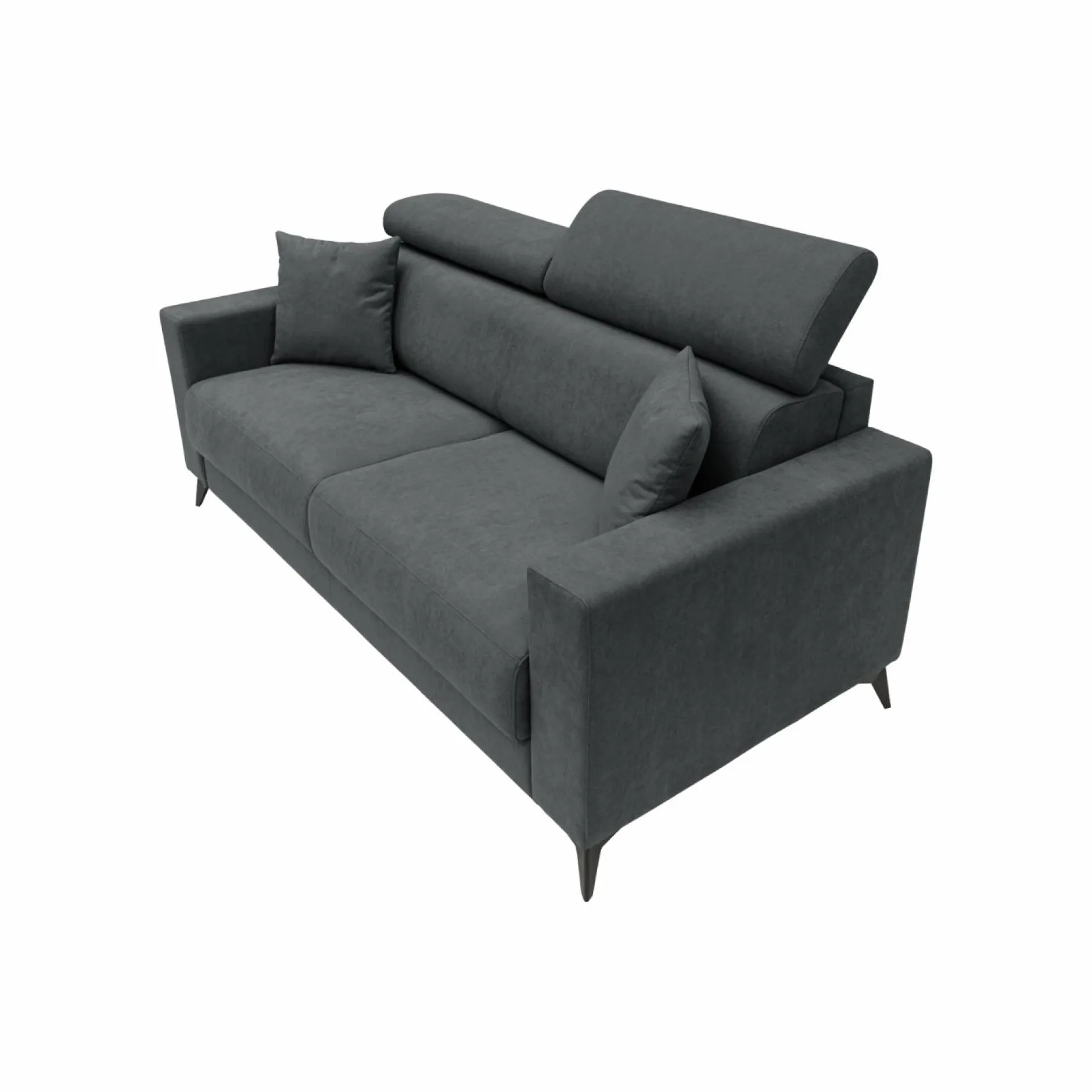 Canapés Droits>Camif Canapé convertible tissu recyclé déhoussable Alden - - Grand 3 places Anthracite