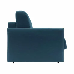 Canapés Droits></noscript>Camif Canapé convertible tissu recyclé déhoussable Arthur - - 3 places Bleu Canard
