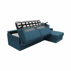 Canapés Droits></noscript>Camif Canapé convertible tissu recyclé déhoussable Arthur - - 3 places Bleu Canard