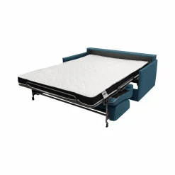 Canapés Droits></noscript>Camif Canapé convertible tissu recyclé déhoussable Arthur - - 3 places Bleu Canard