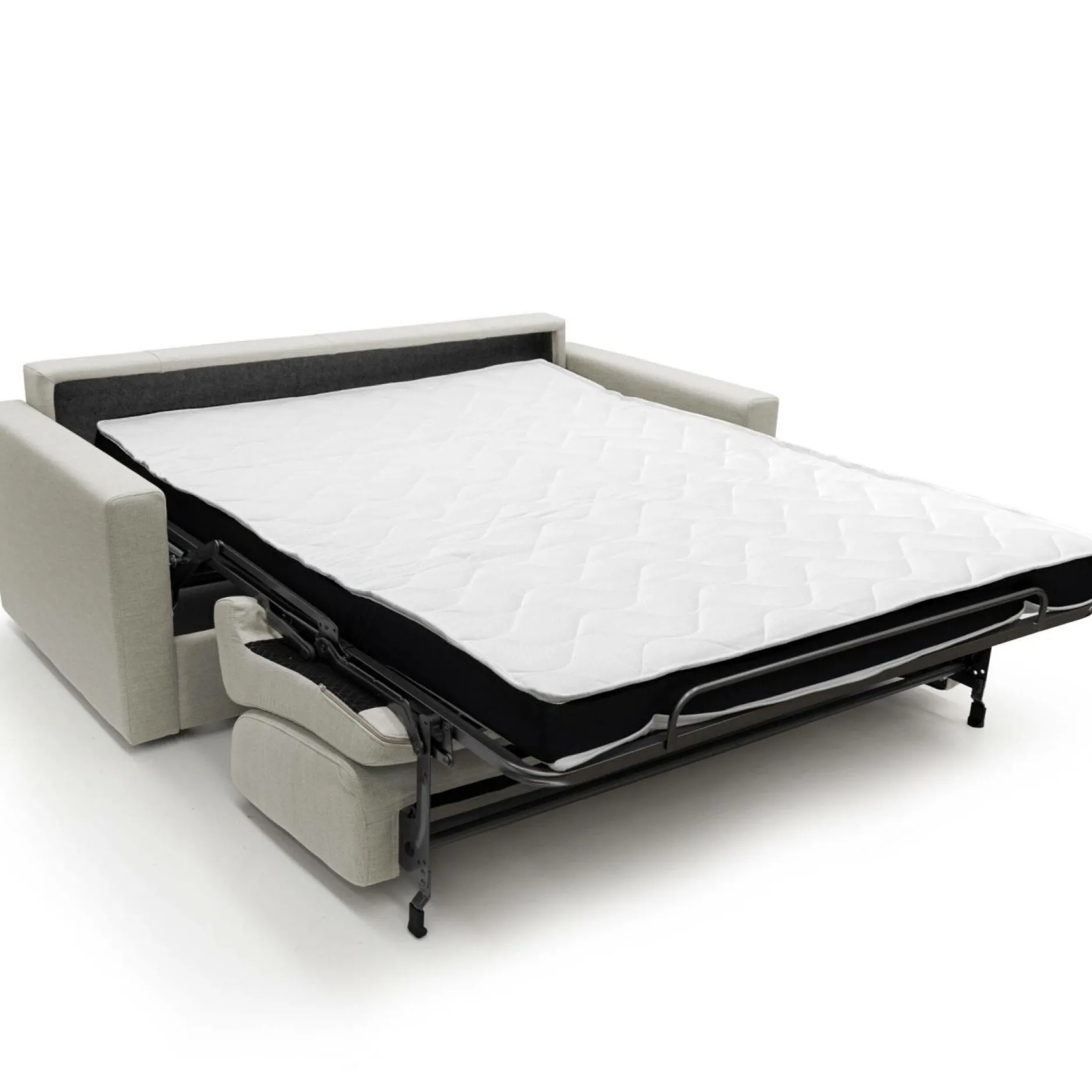 Canapés Droits>Camif Canapé convertible tissu recyclé déhoussable Aubin - - Grand 3 places Lin