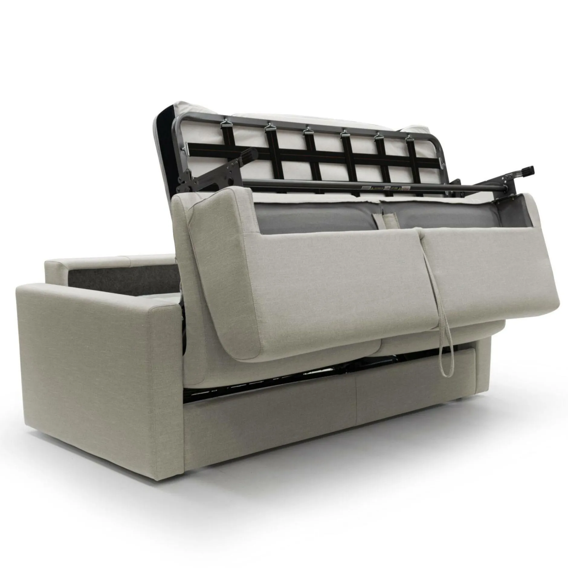 Canapés Droits>Camif Canapé convertible tissu recyclé déhoussable Aubin - - Grand 2 places Lin