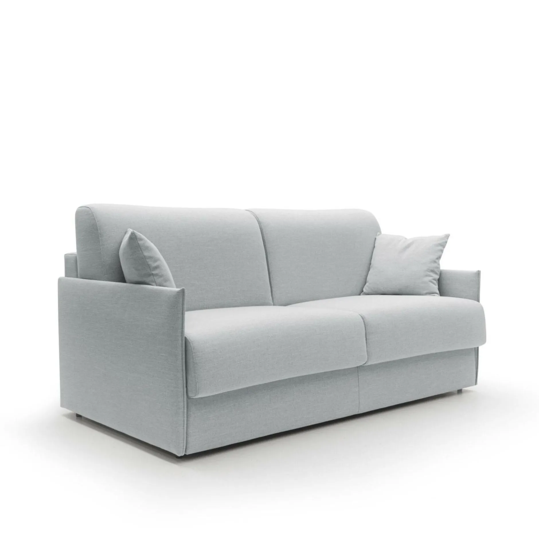 Canapés Droits>Camif Canapé convertible tissu recyclé déhoussable Arthur - - Grand 2 places Gris Clair