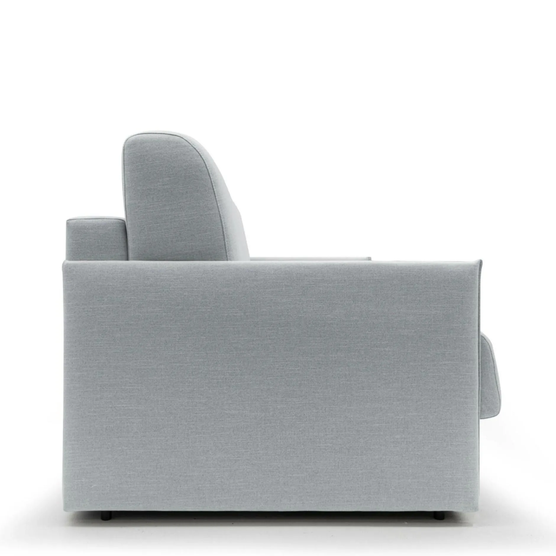 Canapés Droits>Camif Canapé convertible tissu recyclé déhoussable Arthur - - Grand 2 places Gris Clair
