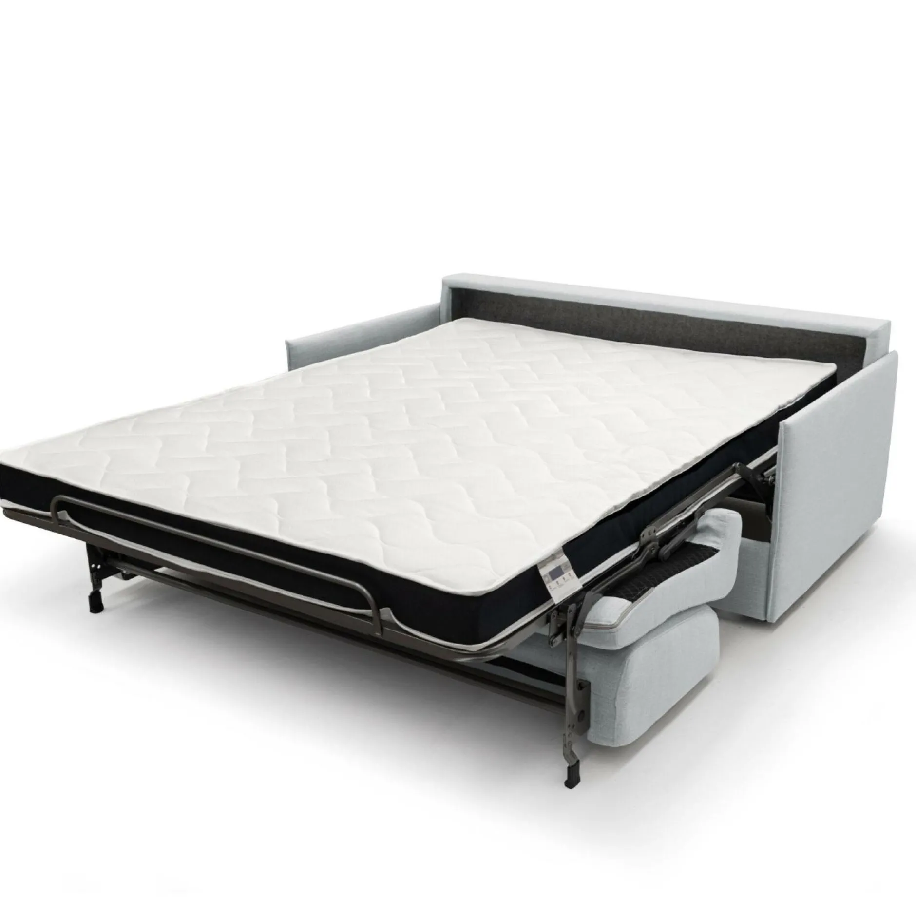 Canapés Droits>Camif Canapé convertible tissu recyclé déhoussable Arthur - - Grand 2 places Gris Clair