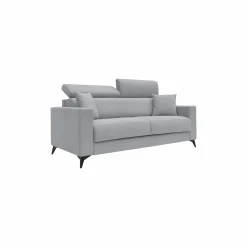 Canapés Droits>Camif Canapé convertible tissu recyclé déhoussable Alden - - 3 places Gris Clair