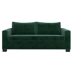 Canapés Droits></noscript>Camif Canapé convertible velours Octave - Vert Emeraude