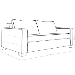 Canapés Droits></noscript>Camif Canapé convertible velours Octave - Vert Emeraude