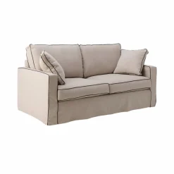 Canapés Fixes>Camif Canapé coton/lin déhoussable Margot - - 3 places Beige/Anthracite