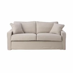 Canapés Fixes>Camif Canapé coton/lin déhoussable Margot - - 3 places Beige/Beige