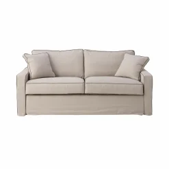 Canapés Fixes>Camif Canapé coton/lin déhoussable Margot - - 3 places Beige/Taupe