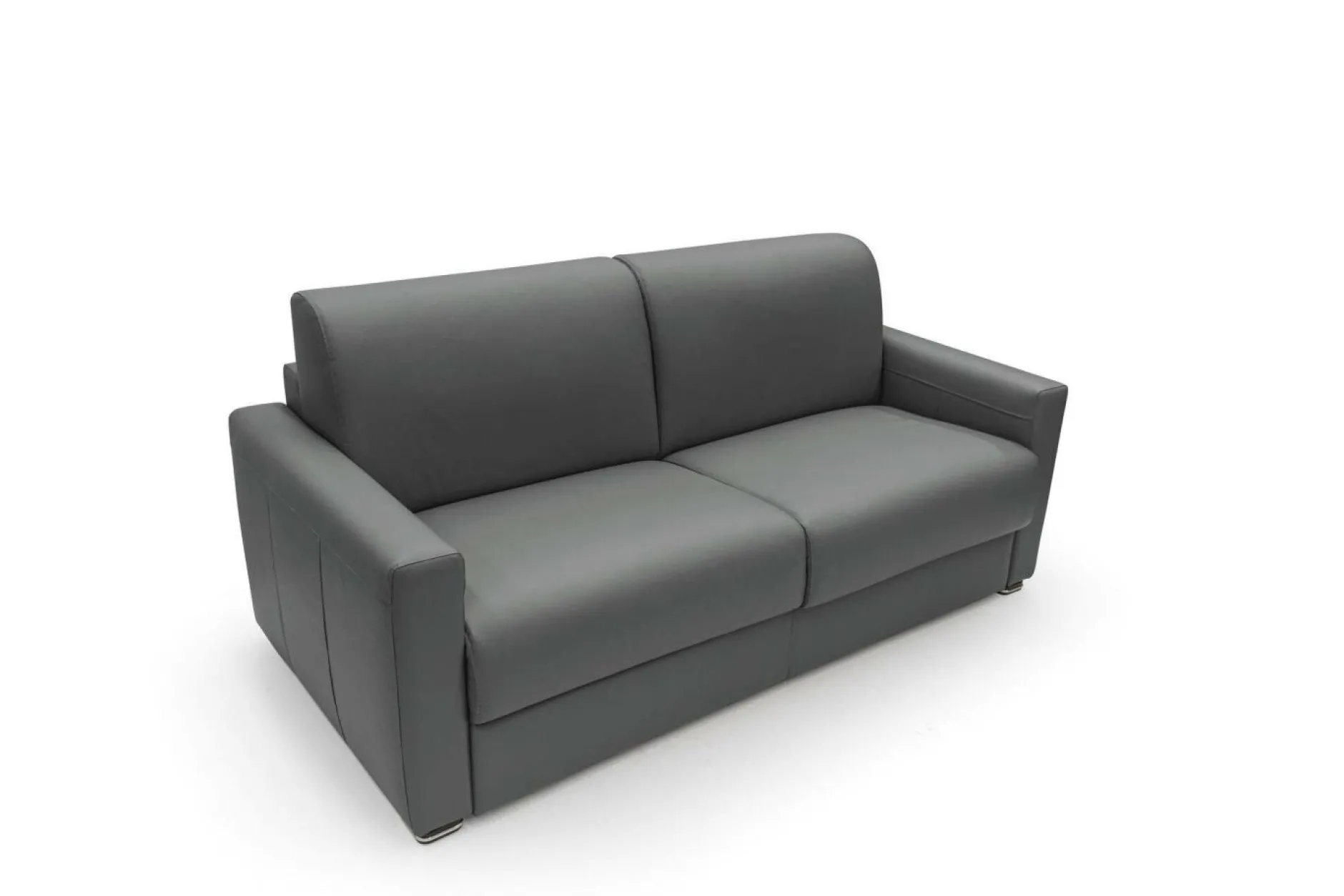 Canapés Droits|Canapés Fixes>Camif Canapé cuir Aubin - - 3 places Anthracite