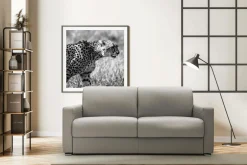 Canapés Droits|Canapés Fixes>Camif Canapé cuir Aubin - - Grand 2 places Anthracite