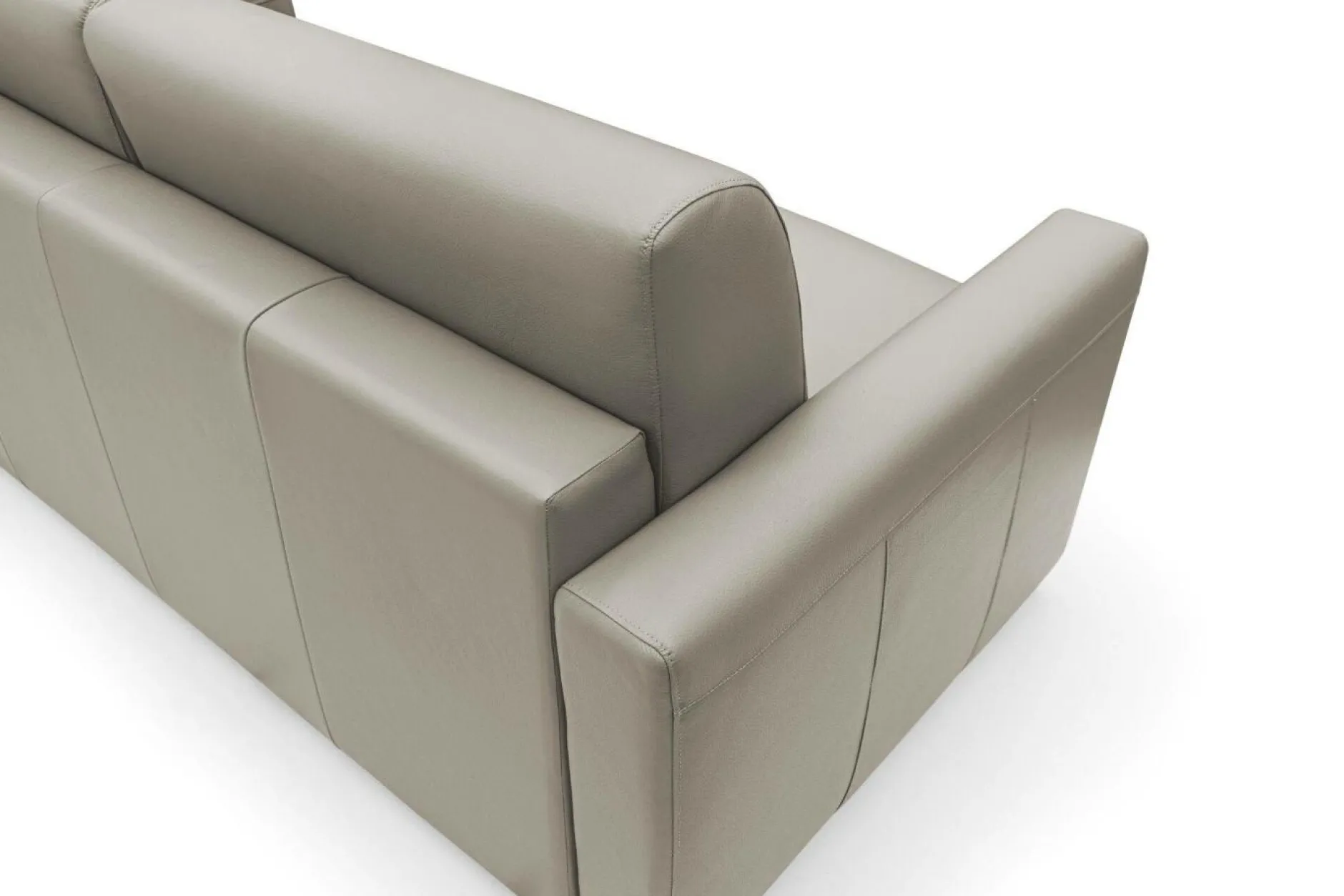 Canapés Droits|Canapés Fixes>Camif Canapé cuir Aubin - - Grand 2 places Cappuccino