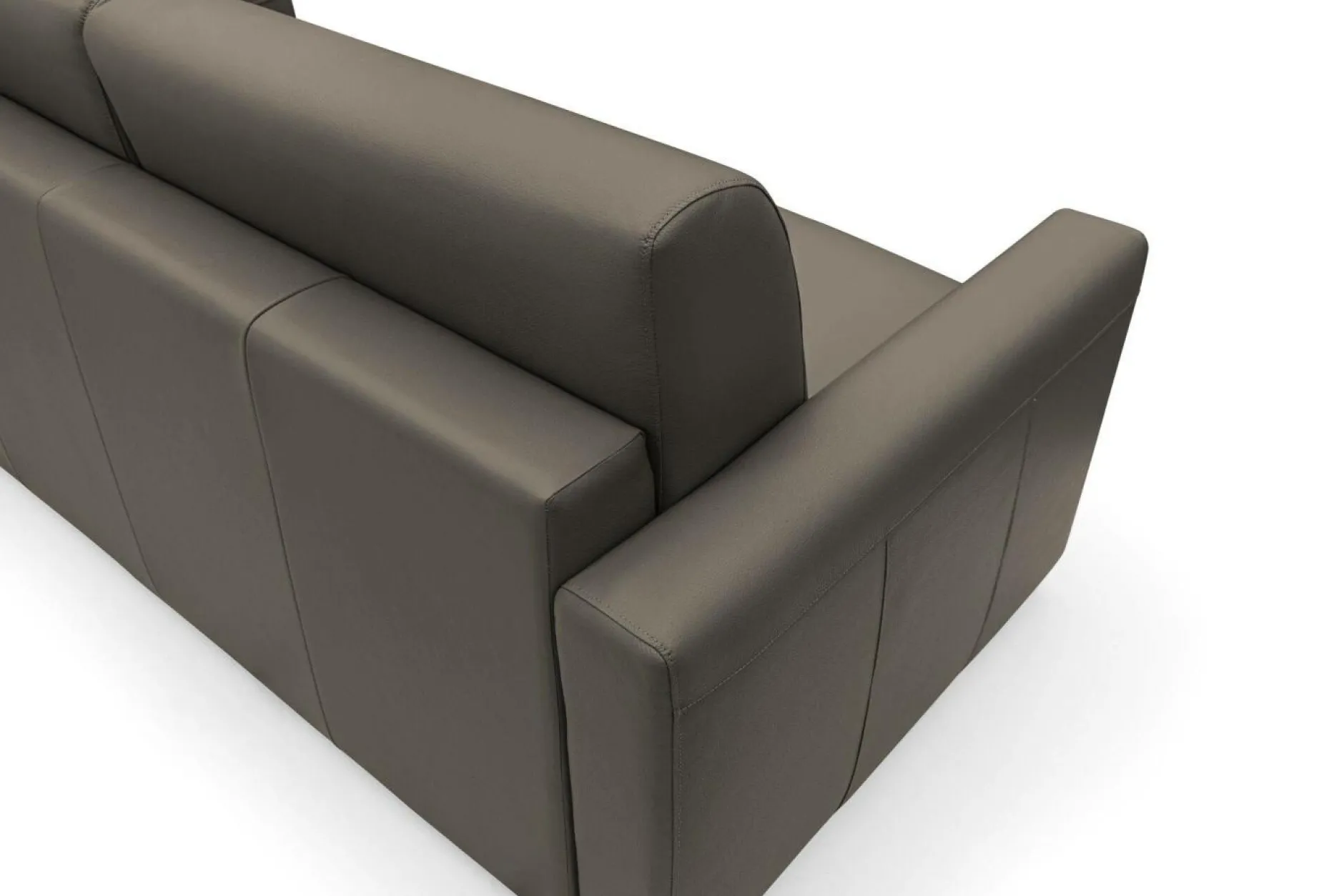 Canapés Droits|Canapés Fixes>Camif Canapé cuir Aubin - - Grand 2 places Chocolat