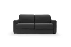 Canapés Droits|Canapés Fixes></noscript>Camif Canapé cuir Aubin - - 3 places Noir