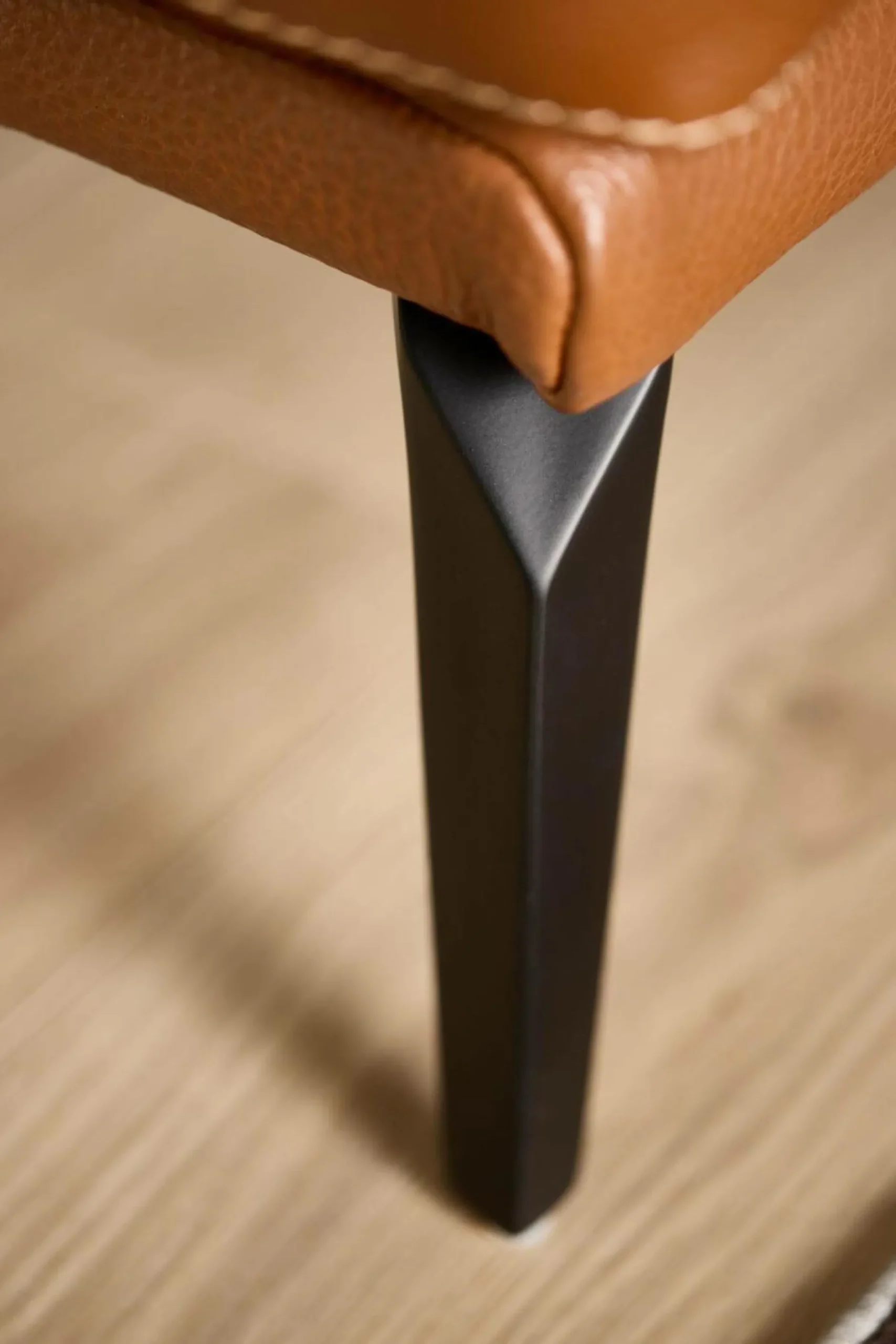 Canapés Droits|Canapés Fixes>Camif Canapé cuir Basile - - Grand 2 places Cognac