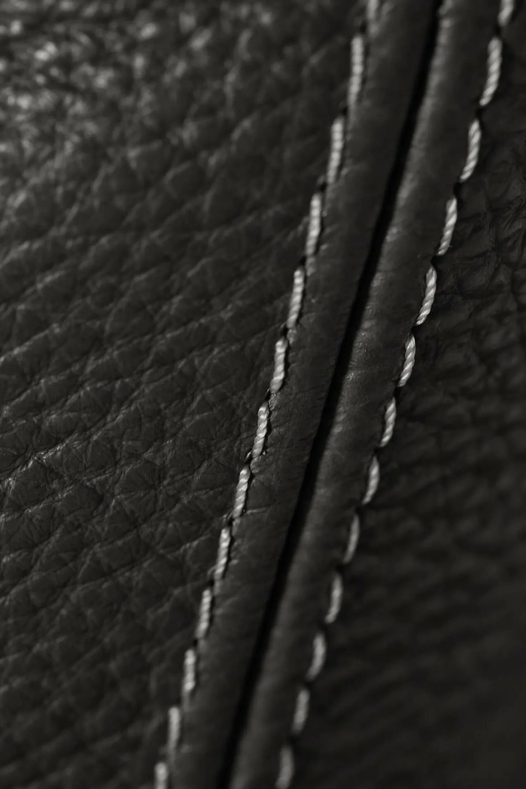 Canapés Droits|Canapés Fixes>Camif Canapé cuir Basile - - Grand 2 places Noir