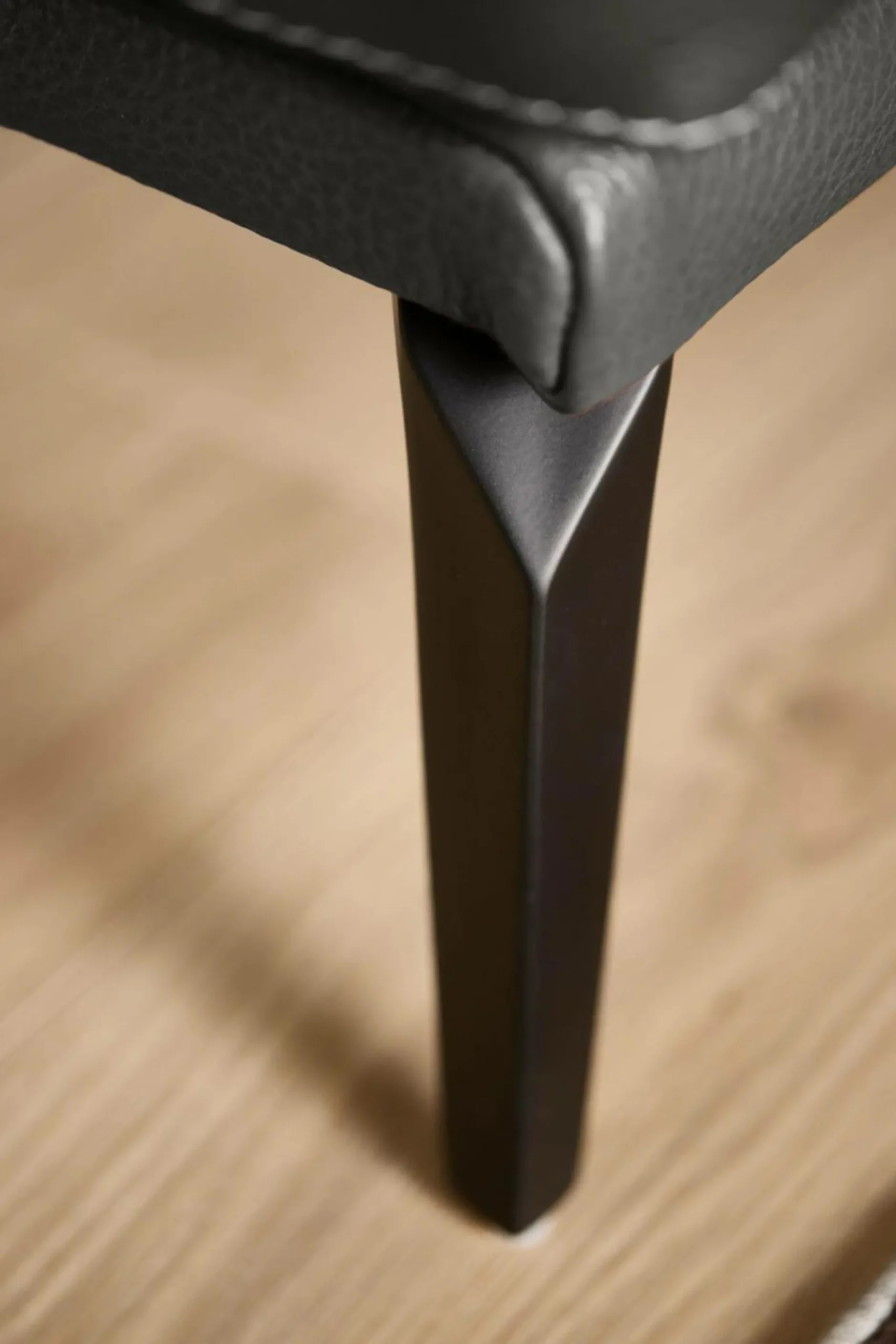 Canapés Droits|Canapés Fixes>Camif Canapé cuir Basile - - 3 places Noir