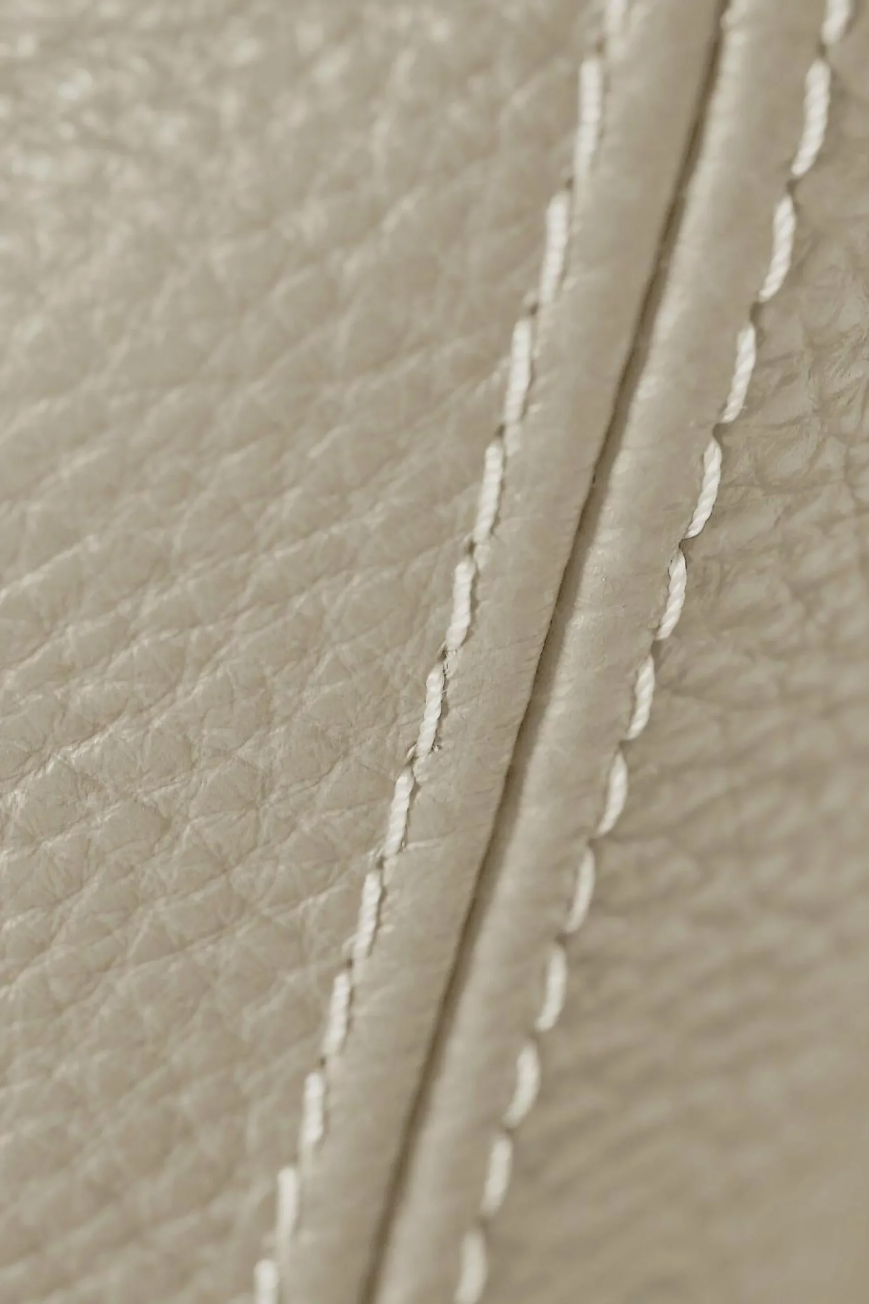 Canapés Droits|Canapés Fixes>Camif Canapé cuir Basile - - Grand 3 places Sable