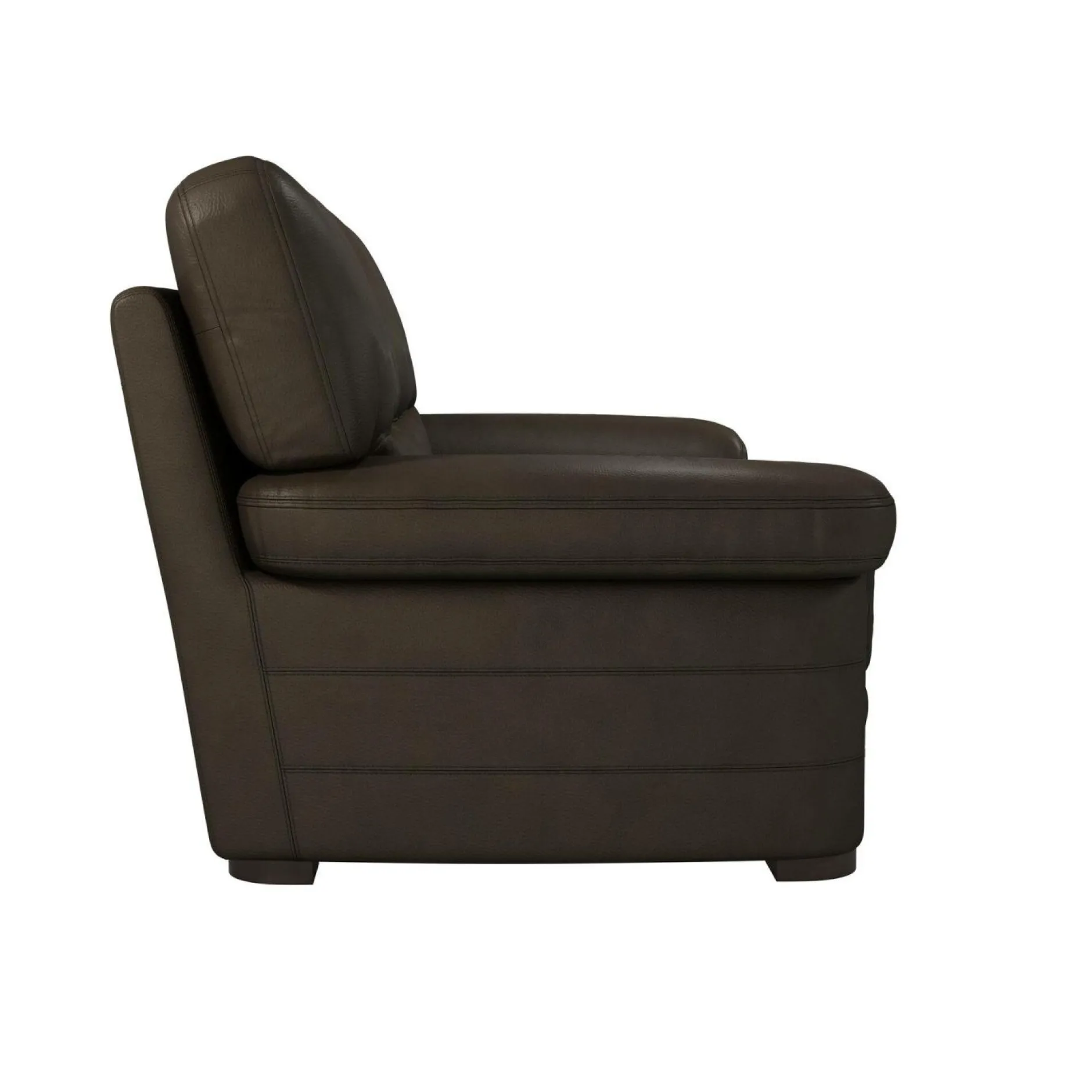 Canapés Droits|Canapés Fixes>Camif Canapé cuir Melbourne - - 3 places Moka