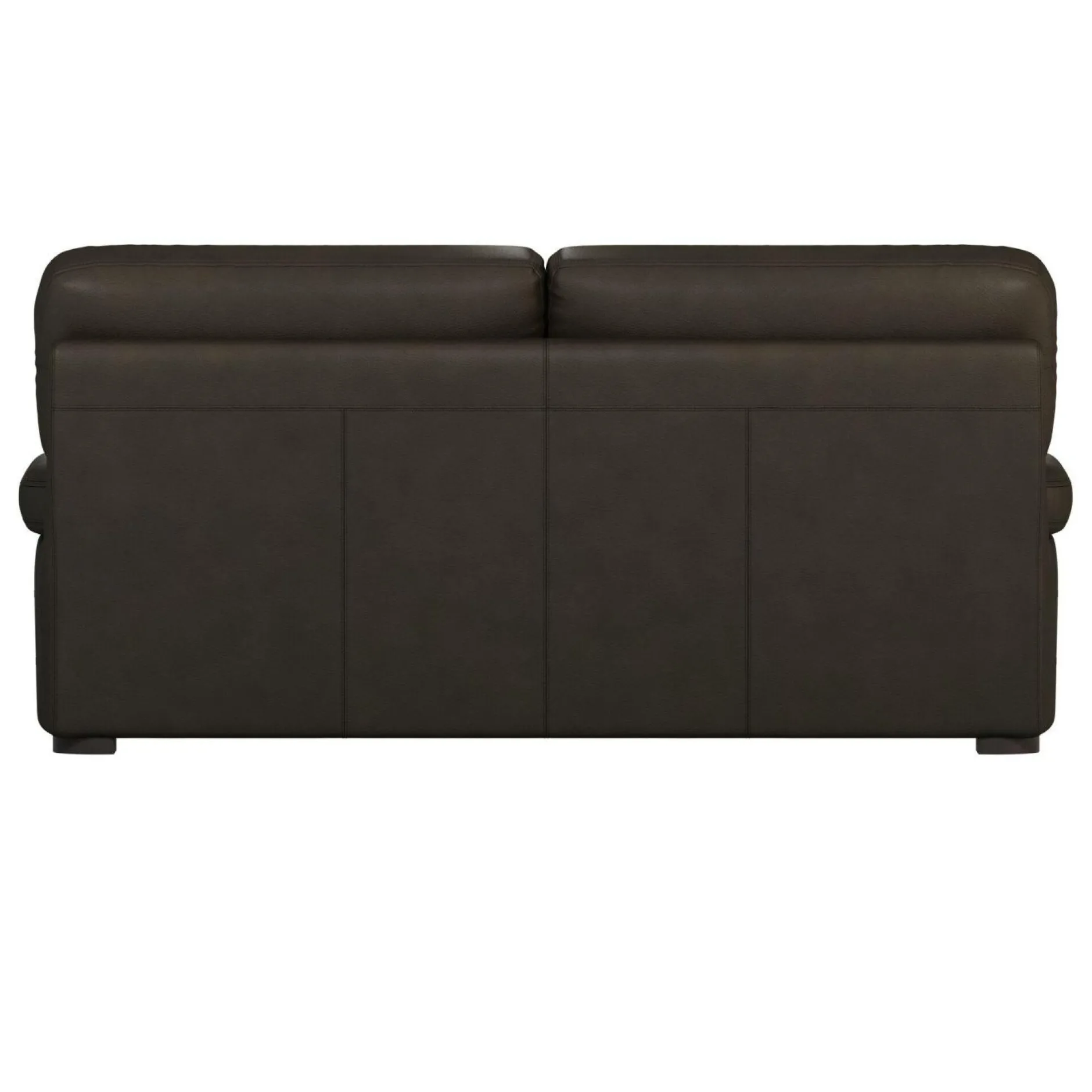 Canapés Droits|Canapés Fixes>Camif Canapé cuir Melbourne - - 3 places Moka