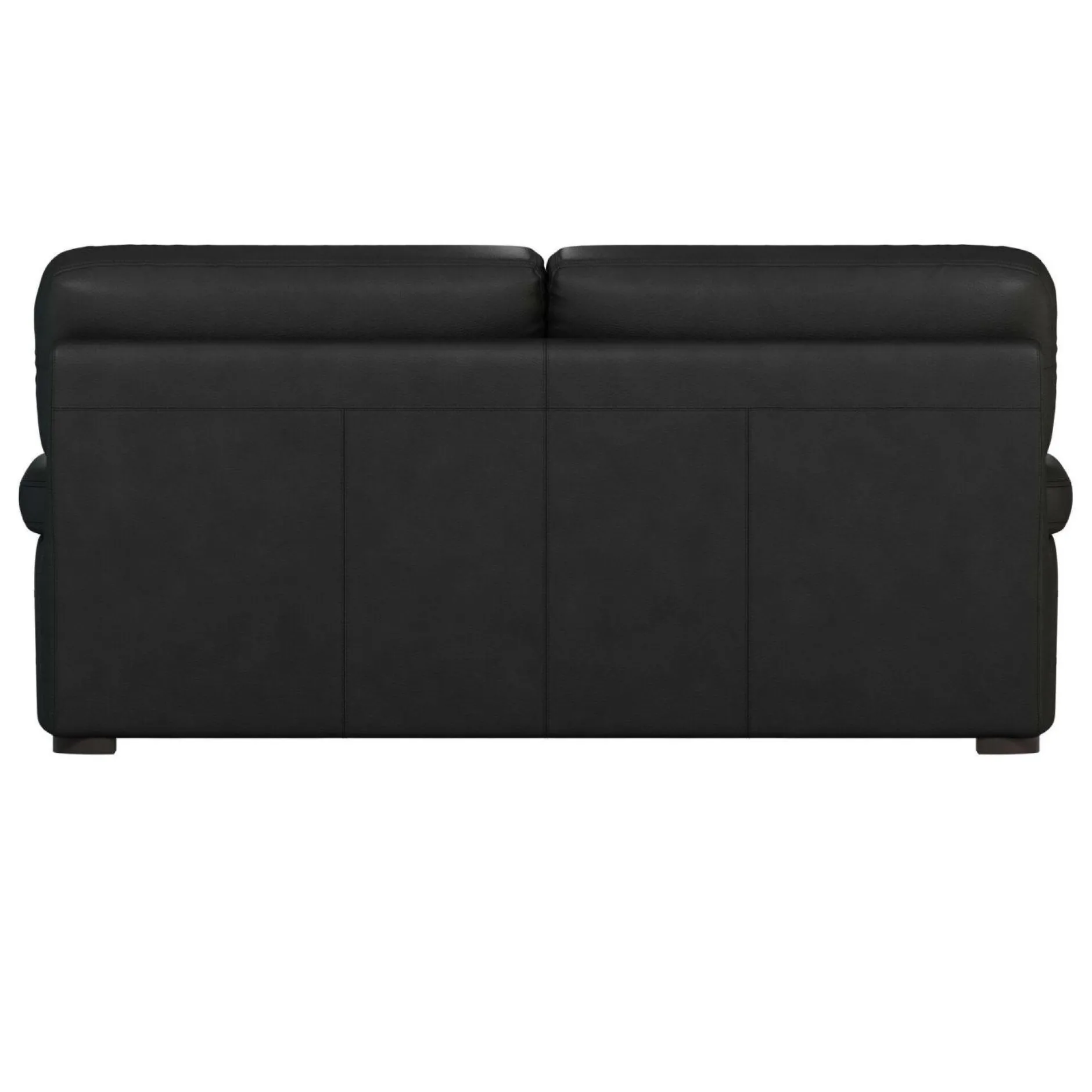 Canapés Droits|Canapés Fixes>Camif Canapé cuir Melbourne - - 3 places Noir