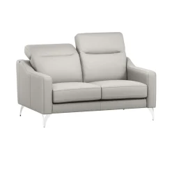 Canapés Droits|Canapés Fixes>Camif Canapé cuir têtières relevables Ben - - Grand 2 places Blanc