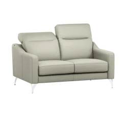 Canapés Droits|Canapés Fixes>Camif Canapé cuir têtières relevables Ben - - Grand 2 places Lune