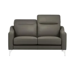Canapés Droits|Canapés Fixes></noscript>Camif Canapé cuir têtières relevables Ben - - Grand 2 places Ardoise