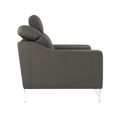 Canapés Droits|Canapés Fixes></noscript>Camif Canapé cuir têtières relevables Ben - - Grand 2 places Ardoise