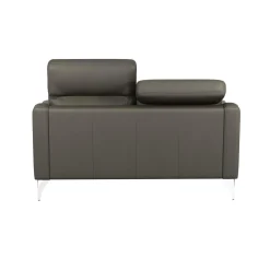 Canapés Droits|Canapés Fixes></noscript>Camif Canapé cuir têtières relevables Ben - - Grand 2 places Ardoise