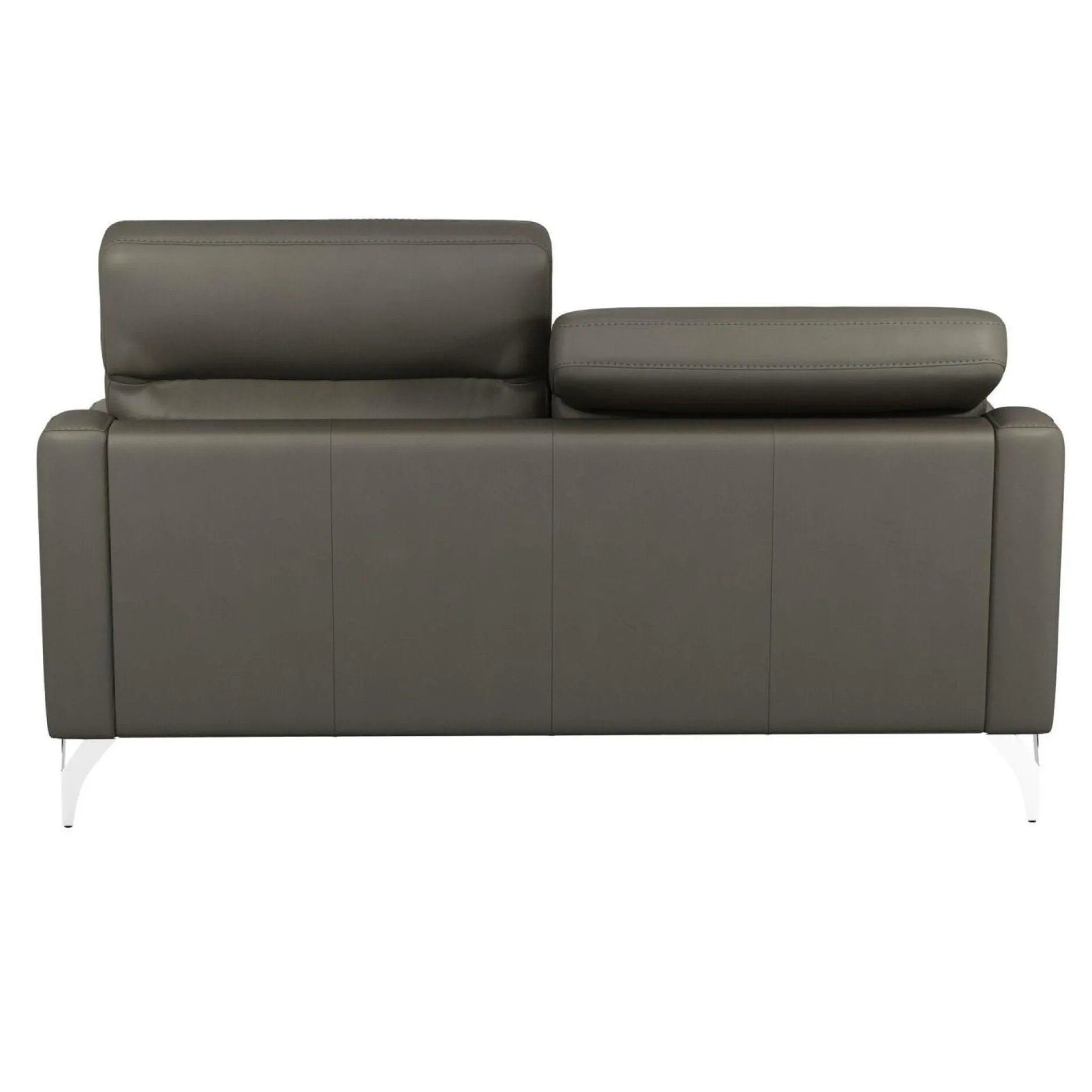 Canapés Droits|Canapés Fixes>Camif Canapé cuir têtières relevables Ben - - 3 places Ardoise