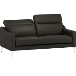 Canapés Droits|Canapés Fixes></noscript>Camif Canapé cuir têtières relevables Ben - - Grand 3 places Noir
