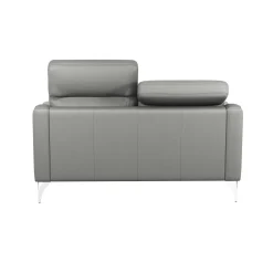 Canapés Droits|Canapés Fixes></noscript>Camif Canapé cuir têtières relevables Ben - - Grand 2 places Platine