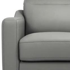 Canapés Droits|Canapés Fixes></noscript>Camif Canapé cuir têtières relevables Ben - - Grand 2 places Platine